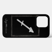 Sagittarius hammered Silver astrology star zodiac Case-Mate iPhone Case (Achterkant (horizontaal))