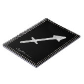 Sagittarius hammered zilver gestileerde astrologie notitieboek (Linkerzijde)