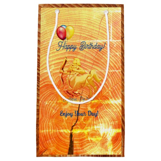 Sagittarius Happy Birthday the Archer Klein Cadeauzakje (Voorkant)