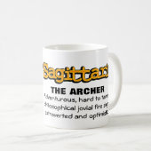 Sagittarius Het brandsignaal van Archer is een ast Koffiemok (Voorkant rechts)