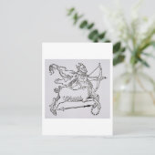 Sagittarius (het Centrum) een illustratie van het Briefkaart (Staand voorkant)