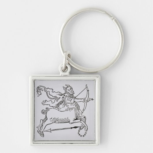 Sagittarius (het Centrum) een illustratie van het Sleutelhanger (Voorkant)