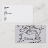 Sagittarius (het Centrum) een illustratie van het Visitekaartje (Voorkant / Achterkant)