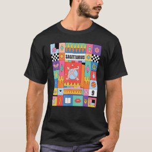 Sagittarius Horoscope Abstract Zodiac Mystic Symbo T-shirt