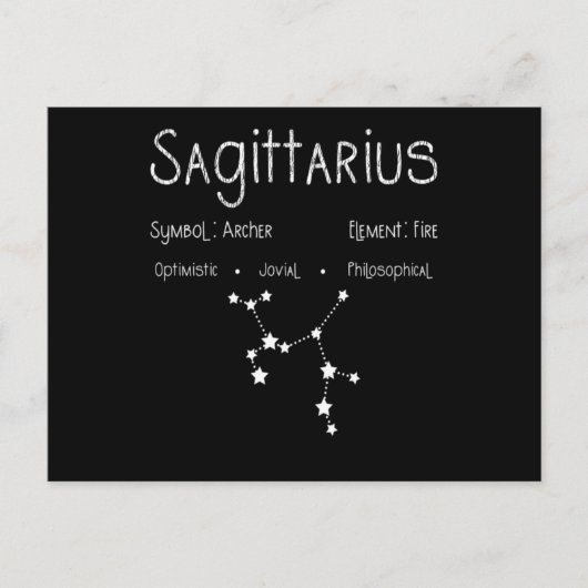 Sagittarius Horoscope Astrology Star Sign Birthday Briefkaart (Voorkant)
