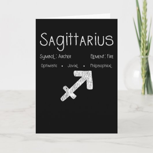 Sagittarius Horoscope Astrology Star Sign Birthday Kaart (Voorkant)