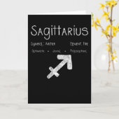 Sagittarius Horoscope Astrology Star Sign Birthday Kaart (Gele Bloem)