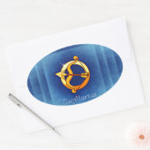 sagittarius horoscope ovale sticker (Envelop)