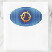 sagittarius horoscope ovale sticker (Tas)