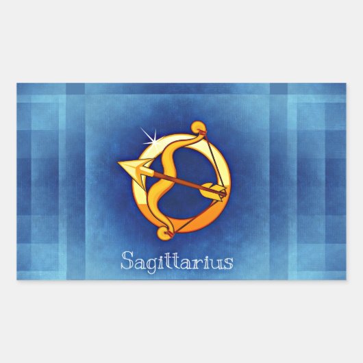 sagittarius horoscope rechthoekige sticker (Voorkant)