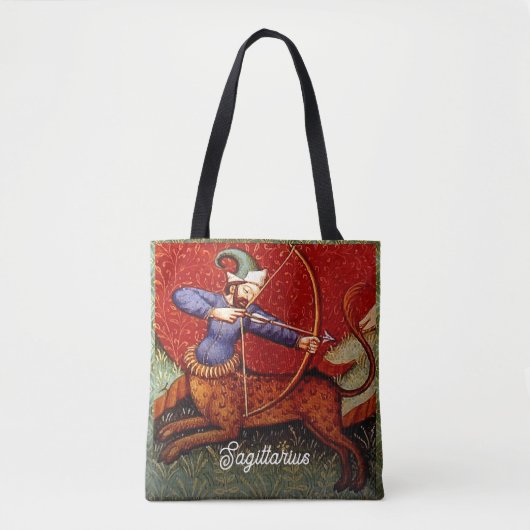 Sagittarius Horoscope Zodiac Medieval All Print Tote Bag (Voorkant)