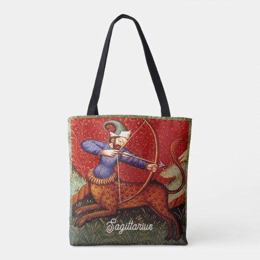 Sagittarius Horoscope Zodiac Medieval All Print Tote Bag (Achterkant)