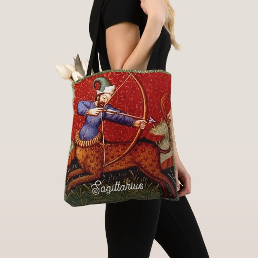 Sagittarius Horoscope Zodiac Medieval All Print Tote Bag (Dichtbij)
