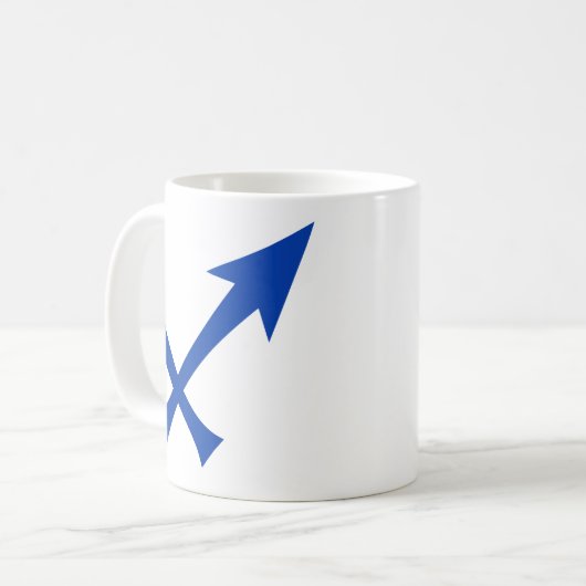 Sagittarius in blauw koffiemok (Voorkant links)