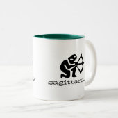 Sagittarius in het zwart tweekleurige koffiemok (Voorkant rechts)