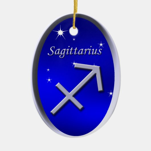 Sagittarius kerstversiering keramisch ornament (Voorkant)
