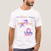 Sagittarius Libra Couple Zodiac T-Shirt (Voorkant)