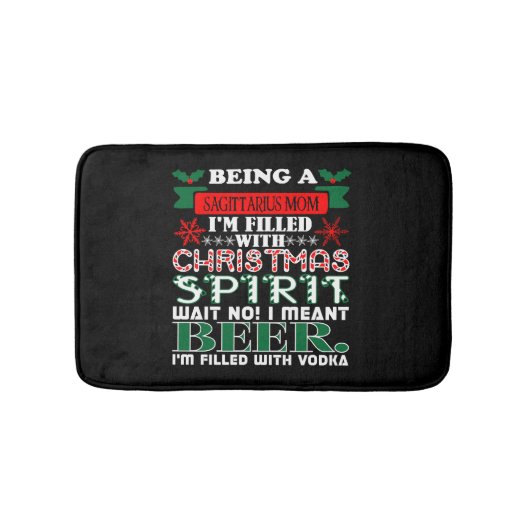 Sagittarius mam kerstgeest bier badmat (Voorkant)