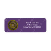 Sagittarius Mandala Adres Etiket (Voorkant)