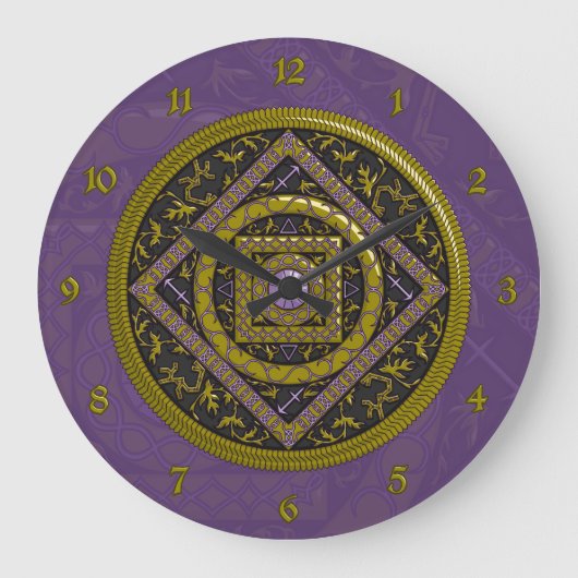 Sagittarius Mandala Clock Grote Klok (Voorkant)