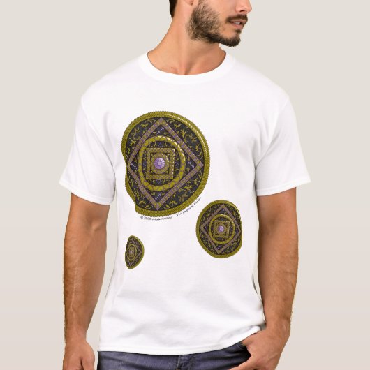 Sagittarius Mandala Mannen Light Shirt (Voorkant)