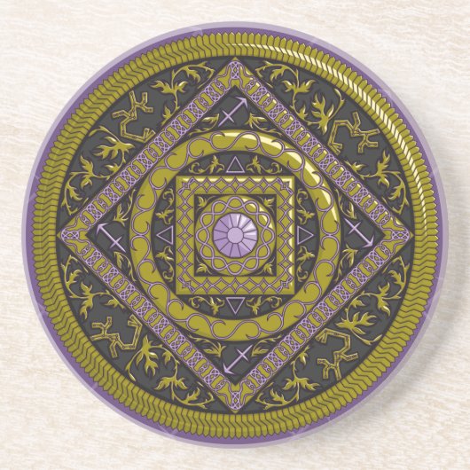 Sagittarius Mandala Onderzetter (Voorkant)