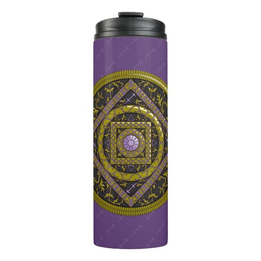 Sagittarius Mandala Thermal Tumbler Thermosbeker (Voorkant)