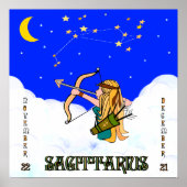 SAGITTARIUS MEISJE IN DE KLEUREN POSTER (Voorkant)