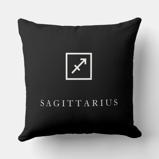 Sagittarius – Minimalist Zodiac Decorative Pillow Kussen (Achterkant)