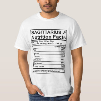 Sagittarius Nutrition Facts - #SaveTheWorldTribe T-shirt