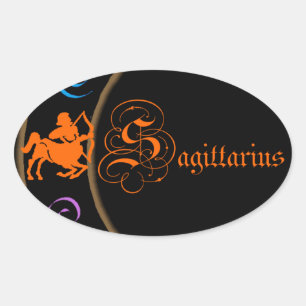 Sagittarius Ovale Sticker
