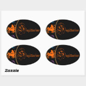 Sagittarius Ovale Sticker (Vel)