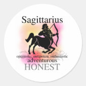 Sagittarius over jou ronde sticker (Voorkant)