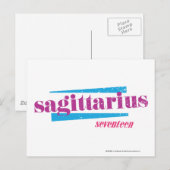 Sagittarius Paars Briefkaart (Voorkant / Achterkant)