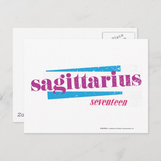 Sagittarius Paars Briefkaart (Voorkant / Achterkant)