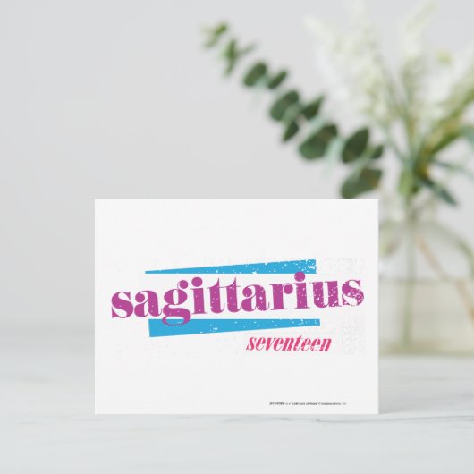Sagittarius Paars Briefkaart (Staand voorkant)