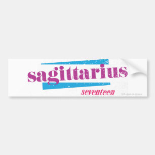 Sagittarius Paars Bumpersticker