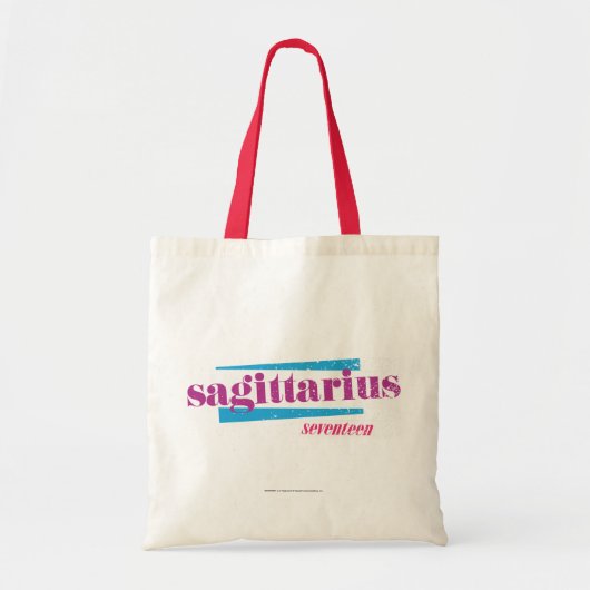 Sagittarius Paars Tote Bag (Voorkant)