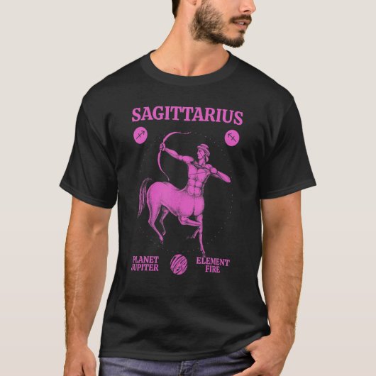 Sagittarius Planet Jupiter Element Fire T-shirt (Voorkant)