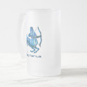 Sagittarius Profile Frosted Beer Mok (Voorkant links)