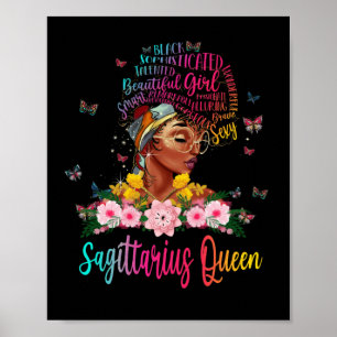 Sagittarius Queen Black Women Persistent Beauful Poster