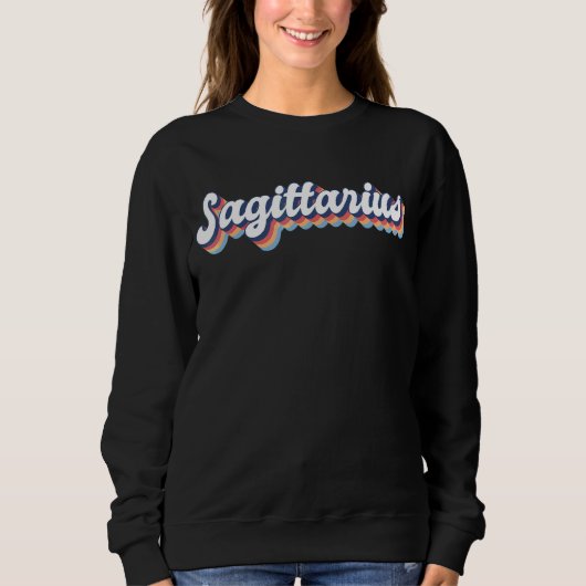 Sagittarius Retro Zodiac Birth Sign Trui (Voorkant)
