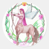 Sagittarius Ronde Sticker (Voorkant)