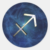 Sagittarius Ronde Sticker (Voorkant)