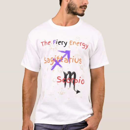 Sagittarius Scorpio Couple Zodiac T-Shirt (Voorkant)