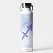  Sagittarius Sign Aangepast Paars astrologie Waterfles (Voorkant)