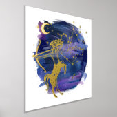 Sagittarius Sign of the Zodiac Custom Birth Date Folie Afdrukken (Laagn)