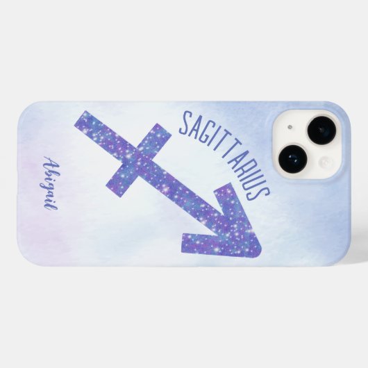  Sagittarius Sign Speciaal Paars Case-Mate iPhone Case (Achterkant (horizontaal))
