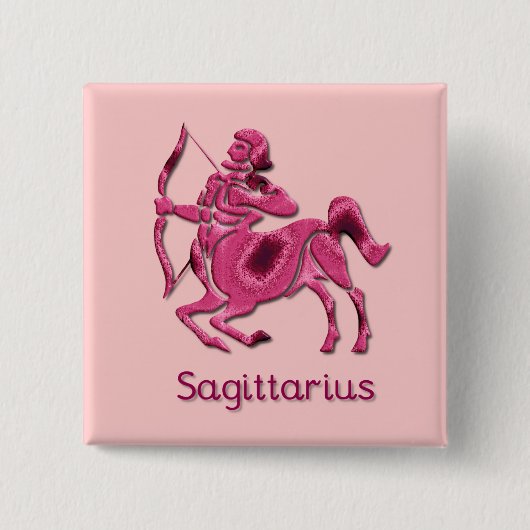 Sagittarius Sign Square Pin Vierkante Button 5,1 Cm (Voorkant)