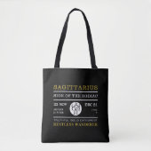 Sagittarius Sign van de Zodiac, Astrologisch Tote Bag (Voorkant)